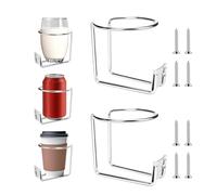 HMIEPRS 2 Pcs Boat Ring Cup Drink Holders with Screws, Universal Stainless Steel Car Cup Holder, Anti-rocking Car Bottle Holder for Marine Yacht Boat RV Beverage Can Coffee Beer