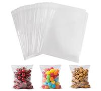 HMIEPRS 200Pcs Self Adhesive Cookie Bags with Seal, 6X7 Inches Self Seal Clear Cellophane Bag, Sweet Bags Treat Bag for Easter Bakery Packaging Cookies Biscuit Candy Jewelry Favor