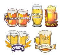 HMIEPRS 5Pcs Vintage Beer Metal Tin Signs, Retro Wall Decor Plaque Poster, Funny Beer Pub Signs, Metal Sign Iron Wall Art Decorations Garden Bar Accessories for Home Pub Club