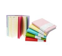HMIEPRS 6Pcs Mini Notebook, Portable Candy Color Smile-Design Pocket Diary/Journal, Imitation-Leather Cover Colour Cute Memo Pads for Travel School Office Gift (3.94 * 3.15 in, Random Colours)