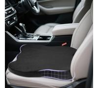 HMIEPRS Car Seat Cushion, Adults Car Booster Seat for Driver, Black Wedge Pressure Relief Office Chair Cushion, Non-Slip Driver Auto Seats Pad, Comfort Memory Foam Seats Cushions for Office Home