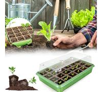 HMifjUM 1/4pcs Propagators for Plants - 24 Cells Seed Trays with Lids for Seedlings Reusable, Seed Starter Nursery Plastic Seedling Trays for Vegetables, Fruits, Flowers & Trees (4 set)