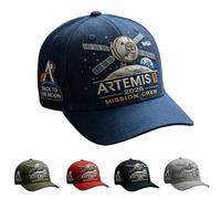 HMifjUM 2026 Back to the Moon Space Hat - Artemis II Lunar Mission Commemorative Cap, with High-Definition Digital Print, Adjustable Astronaut Theme Baseball Cap for Space Fans (DB)