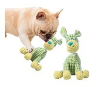 HMifjUM Indestructible Dog Toys, Funny Squeaky Dog Toys for Large Small Dogs or Cats, Interactive Dogs Toy Chew Toy, Soft Plush Teddy Animal Playthings for Playing Training (Green)