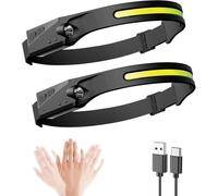 HMifjUM Luxelight Led Headtorch - Rechargeable Headlamp, Motion Sensor LED Headlamp Rechargeable, 5Mode Bright Headlamps for Adults, Hard Hat Headlightfor Running,Camping,Hunting (1PC)