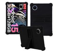 HminSen Case for DOOGEE Tab A9 Pro+ Android 15 Tablet, Kids Friendly Soft Silicone Adjustable Stand Cover for DOOGEE Tab A9 Pro+(2025) 11 inch Tablet(Black)