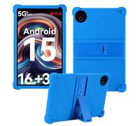 HminSen Case for Evermyth Tablet 10 Inch, Kids Friendly Soft Silicone Adjustable Stand Cover for Evermyth 10 inch KB1001/KB1004/KB1001L/KB1004L Tablet (Blue)