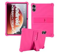 HminSen Case for Frameflow P10_A Tablet 10.1 inch,Kids Friendly Soft Silicone Adjustable Stand Cover for SHARECLOUD P10_T 10.1 Inch Tablets (Rose)