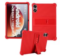 HminSen Case for Frameflow P10_A Tablet 10.1 inch,Kids Friendly Soft Silicone Adjustable Stand Cover for SHARECLOUD P10_T 10.1 Inch Tablets (Red)