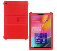 HminSen Case for Galaxy Tab A 10.1 Case 2019 Model T510 T515 T517 - Kid Friendly Soft Silicone Adjustable Stand Cover for Galaxy Tab A 10.1 Inch 2019 Tablet SM-T510 SM-T515 SM-T517 (Red)