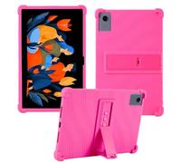 HminSen Case for Lenovo Idea Tab Plus 12.1 Inch/Tab K12, Kids Friendly Soft Silicone Adjustable Stand Cover for Idea Tab Plus/Tab K12 (TB361FU/TB361ZU) 2025 Tablet (Rose)