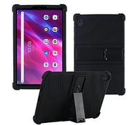 HminSen Case for Lenovo Tab K10 2021/M10 FHD Plus Case 10.3 Inch (2020 2nd Gen), Kids Soft Silicone Stand Cover for M10 Plus FHD TB-X606F TB-X606X / Tab K10 TB-X6C6L TB-X6C6F TB-X6C6X (Black)