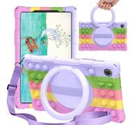 HminSen Case for Lenovo Tab One 8.7 Inch Tablet 2025 (TB305FU), Kids Friendly Soft Silicone Adjustable Stand Cover for Lenovo Tab K9 Tablet 8.7 inch Tablets with Shoulder Strap (R-Purple)