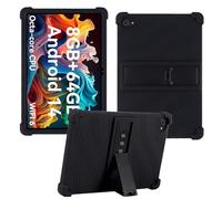 HminSen Case for MUISOO MSOC11BK Tablet 10.1 inch, Kids Friendly Soft Silicone Adjustable Stand Cover for Evermyth C10/ Urao C10 Tablets (Black)