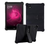 HminSen Case for T-Mobile Revvl Tab 5G 2023 Tablet, Kids Friendly Soft Silicone Adjustable Stand Cover for T-Mobile REVVL Tab 5G (2023) 10.36 Inch Tablet (Black)