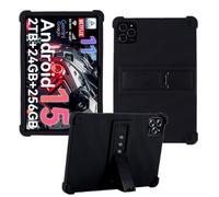 HminSen Case for TABWEE T90 Tablet 11 Inch, Kids Friendly Soft Silicone Adjustable Stand Cover for TABWEE W90 Tablets (Black)
