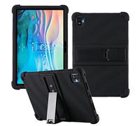 HminSen Case for TCL Tab 10/10s 10.1" Tablet, Kids Friendly Soft Silicone Adjustable Stand Cover for TCL Tab 10/10S 5G 9080G/9081X/9183W 2022 (Black)