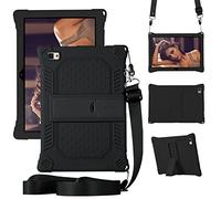 HminSen Case for TECLAST M40/M40 Pro/P20/P20 HD Tablet,Silicone Stand Protective Cover for Dragon Touch Notepad 102/Blackview Tab 8/8E/Pritom Tronpad L10/Yestel T5 10 Inch Tablet (Black)