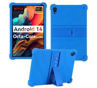 HminSen Case for Urao C107 Tablet, Kids Friendly Soft Silicone Adjustable Stand Cover for Urao C107 10.1 inch (Blue)