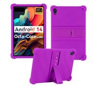 HminSen Case for Urao C107 Tablet, Kids Friendly Soft Silicone Adjustable Stand Cover for Urao C107 10.1 inch (Purple)