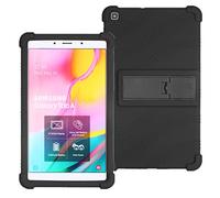 HminSen Cover for Galaxy Tab A 8.0 2019 Case T290 T295, Kids Friendly Soft Silicone Adjustable Stand Cover for Galaxy Tab A 2019 Without S Pen 8 inch Model SM-T290 (Wi-Fi) SM-T295 (LTE) (Black)