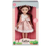 HMIR Fashion Doll by Glam Dollies - Outfit with Dress, Headband and Shoes | Imaginative Play Toy for Kids, Pretend Play Doll Gift for Girls (Lottie)