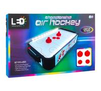 HMIR LED Championship Air Hockey Table Set - Light-Up Air Powered Game with Slide Scoring, 2 Pushers & 2 Pucks - Fun Indoor Game for Kids, Teens & Family