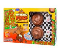 HMIR Speed Poop Challenge RC Racing Game - 2 Remote Control Poops, Farting Spinning Racing Toy with Mat & Controllers, Funny Party Game for Kids Age 6+