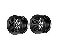 HMJGDHX 2PCS Surgical Steel Gauges, Plugs and Tunnels for Men Multiple Sizes Piercing Earrings for Men with Hollow Cobweb