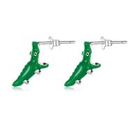 HMJGDHX 925 Sterling Silber Ohrringe, weiche Keramik, Hundeohrringe, einfache handgefertigte Polymer-Tier-Ohrstecker für Frauen und Mädchen