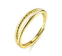 HMJGDHX 925 Sterling Silver Ring for Women Adjustable Thumb Rings Stacking Twist Band Ring Promise Ring Eternity Wedding Ring Engagement Rings Rose Gold Silver Gold Rings for Women Girls