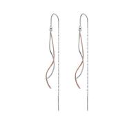 HMJGDHX Boucle d'oreille pendante Longue chaîne torsadée Boucle d'oreille Pompon incurvée Boucle d'oreille Goutte en Argent pour Les Femmes