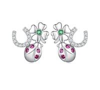 HMJGDHX Boucles d'oreilles à Fleurs Boucles d'oreilles en Argent Sterling S925 Boucles d'oreilles à Fleurs délicates Boucles d'oreilles hypoallergéniques Mignonnes