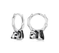 HMJGDHX Boucles d'oreilles créoles hypoallergéniques en Forme de Panda, Licorne, Colibri, Dauphin, pour Femme, en Argent Sterling 925, Motif Animal