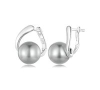 HMJGDHX Boucles d'oreilles Pendantes en Argent Sterling 925 avec Perles de Culture d'eau Douce et oxyde de Zirconium