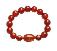 HMJGDHX CCXXYGWJ Feng Shui-Armband, Edelstein-Achat-Armband, 10 mm, Chakra-Steinperlen, Armband, chinesisches Tier-Talisman-Armband, Feng Shui-Armband für Damen und Herren, Amulett, Reichtum, Glück