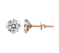 HMJGDHX Collection Boucles d'oreilles à Tige en Argent Sterling plaqué Platine avec zircones cubiques Taille Coussin, Boucles d'oreilles à Tige en Or Post Brillant avec zircone à 4 Griffes Style