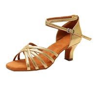 HMJGDHX Dancing Shoes Women Latin Ballroom Ankle Dance Shoes Tango Performance Professional Salsa Sandals Dance High Heels