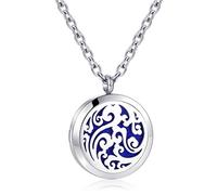 HMJGDHX Oil Diffuser Necklace Aromatherapy Jewelry Cloud Stainless Steel Locket Box Magnetic Gift for Women,Girls Friends ...