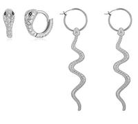 HMJGDHX Serpent Serpent Stud pour Femmes Or Argent Noir Serpent pour Femmes Cadeaux pour Les Bas de Noël