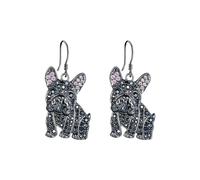 HMJGDZG A Pair Of Cute Pet Alloy Earrings Accessories For Kids Dog Lover Mismatch (Black, One Size)