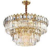 HMJGDZG Adjustable Ceiling Light Contemporary Pendant Lights Fixture Hallway Kitchen Bathroom,Crystal Chandelier for Living Room-Golden 10 Home Decor Lamp(15 Head)