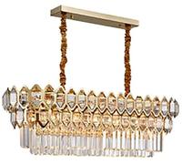 HMJGDZG Adjustable Ceiling Light Contemporary Pendant Lights Fixture Hallway Kitchen Bathroom,Crystal Chandelier for Living Room-Golden 10 Home Decor Lamp(15 Head)