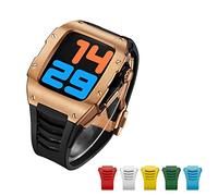 HMJGDZG Advanced Carbon Fiber Case+6pcs band For 7 45mm Luxury Diamond Case For Iwatch Series 6 5 4 SE 44mm Titanium Alloy Kit