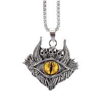 HMJGDZG Beads Devil Chain Evil Eye Bracelets Necklaces for Women Gold Pin Silver Festival Necklace Ring Charms Locket Stainless Steel