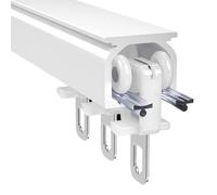 HMJGDZG Ceiling Curtain Track Kit Aluminium Curtain Rails 6'/8'/10'/12' Straight Heavy Duty Sliding Curtain Rod for Shared Bedrooms/O