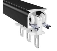 HMJGDZG Ceiling Curtain Track Kit Aluminium Curtain Rails 6'/8'/10'/12' Straight Heavy Duty Sliding Curtain Rod for Shared Bedrooms/O