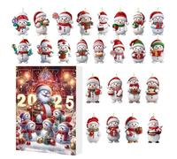 HMJGDZG Countdown to Christmas | 2D Acrylic Calendar Ornament,Snowman Themed Tree Ornament Table Decor Window Display for Teen Kids Boys Girls Women Adult