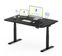 HMJGDZG E6 Pro Oval Leg Dual Motor Stages Standing 48x30 Inch Whole-Piece Board Height Adjustable Electric Sit Stand Up Desk 150KG Load Capacity Frame + Black Desktop