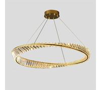 HMJGDZG Gold Light Luxury Circle Crystal lamp, Creative Chandelier, for Living Master Bedroom Dining Room Lamps and Lanterns (Color : Gold_40cm)(Gold-60+80+100cm)